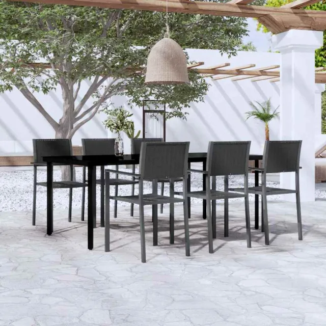 vidaXL 7-delige Tuinset zwart, foto 2