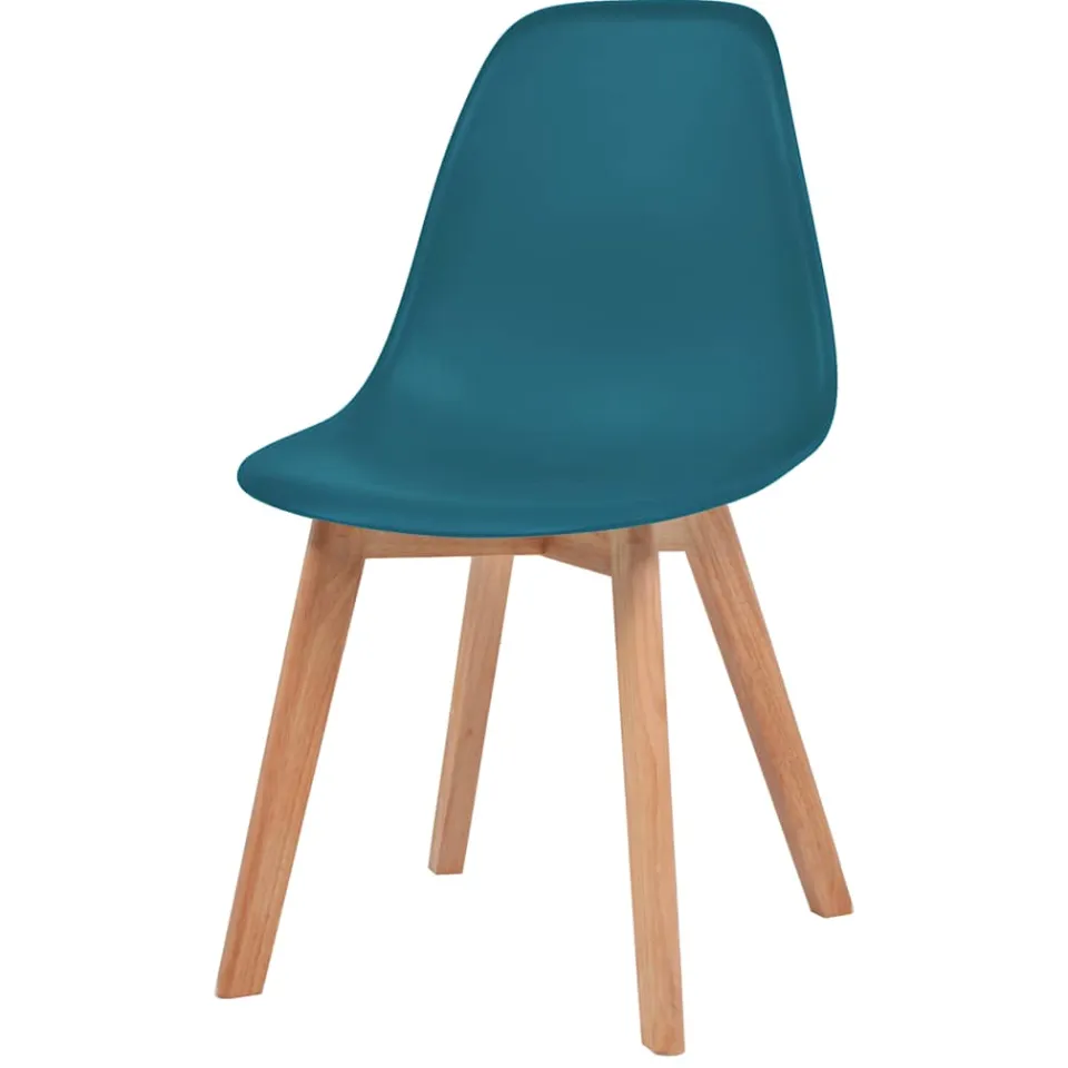 vidaXL Eetkamerstoelen 4 st kunststof turquoise, foto 3