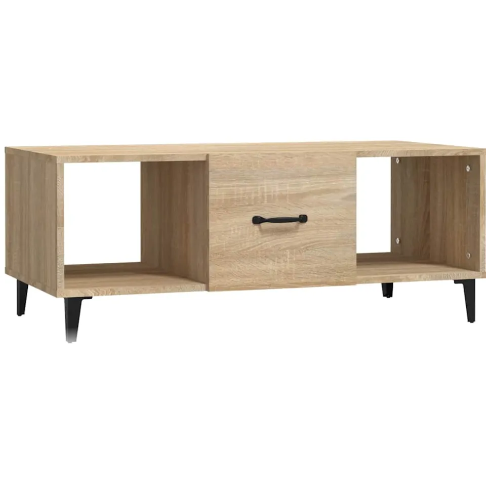 vidaXL Salontafel 102x50x40 cm bewerkt hout sonoma eikenkleurig Bruin