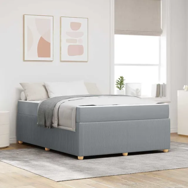 vidaXL Bedframe Lichtgrijs 140 x 200 cm Stof