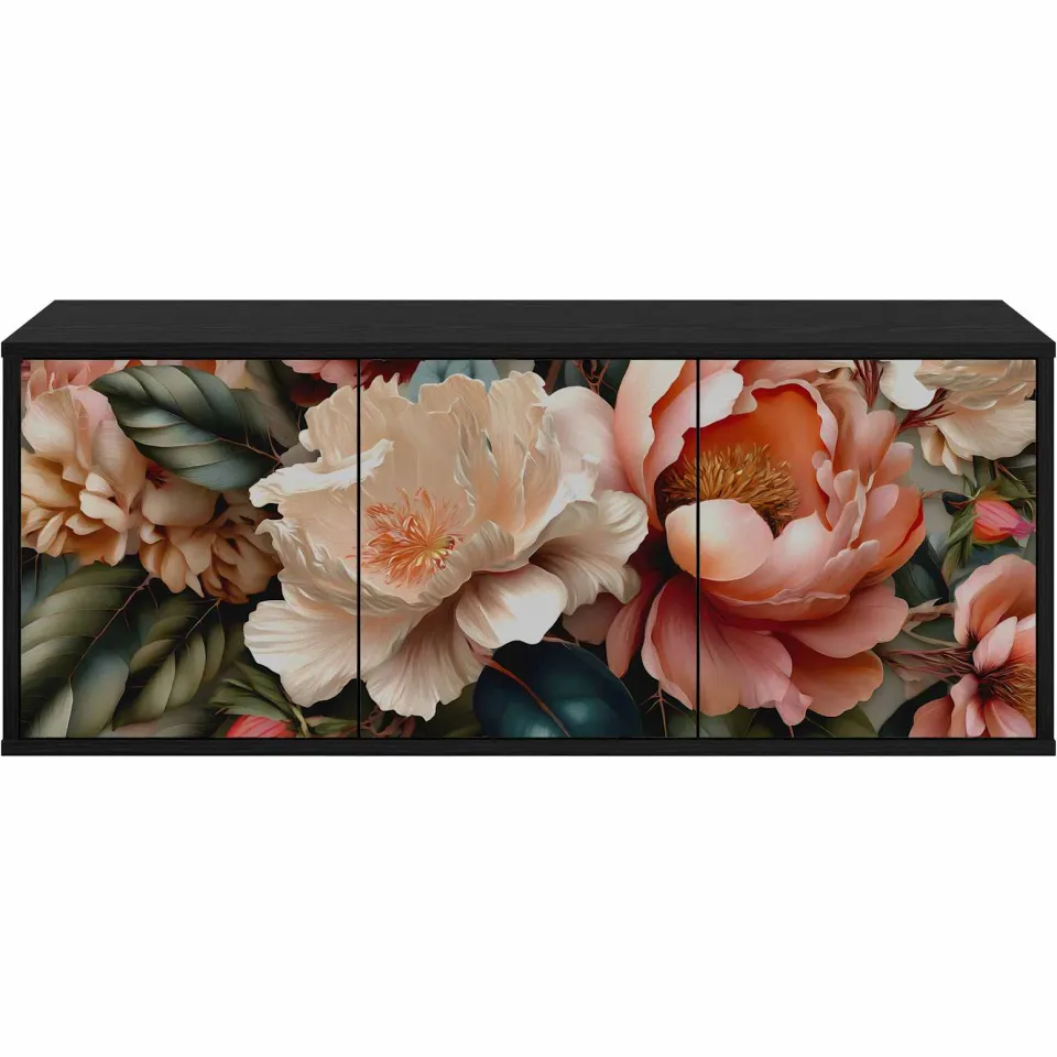 vidaXL Wandgemonteerd tv-meubel BORNE 102 x 33 x 40 cm Zwart eiken, foto 4