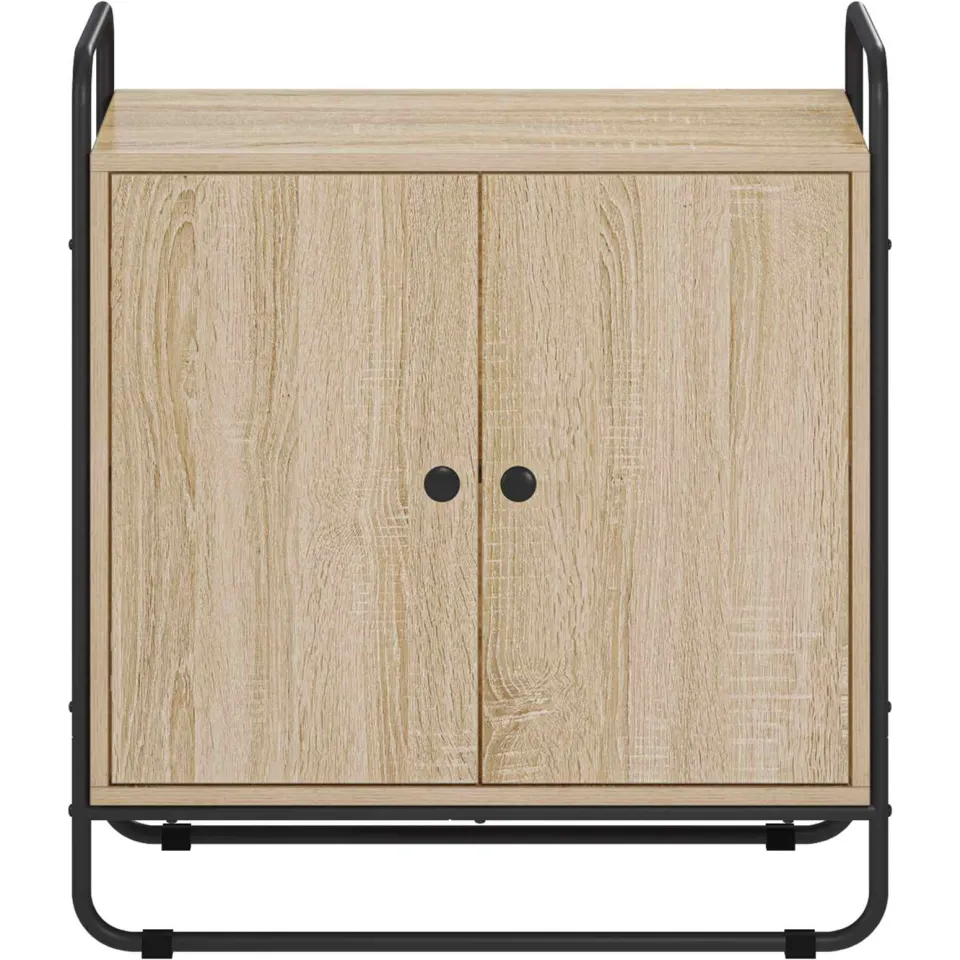 vidaXL Dressoir Sonoma Eiken 68 x 35 x 75 cm Bewerkt hout, foto 4