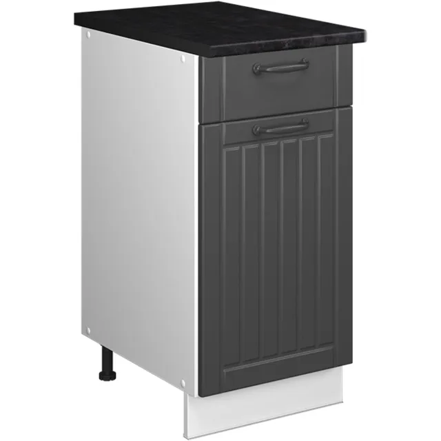 Vicco Onderkast voor spoelbak/kookplaat Fame-Line, Donkergrijs/Wit, 40 cm, WB Antraciet