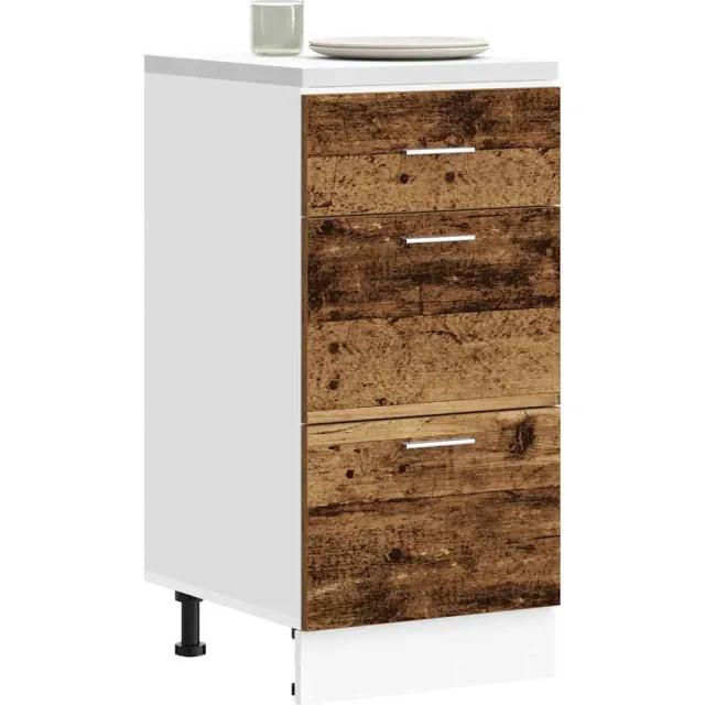 vidaXL Onderkast Lyon 40x46x81,5 cm bewerkt hout oud houtkleurig Bruin