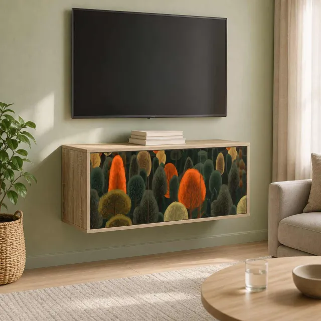 vidaXL Wandgemonteerd tv-meubel ZAANDAM 102 x 33 x 40 cm Sonoma Eiken, foto 2