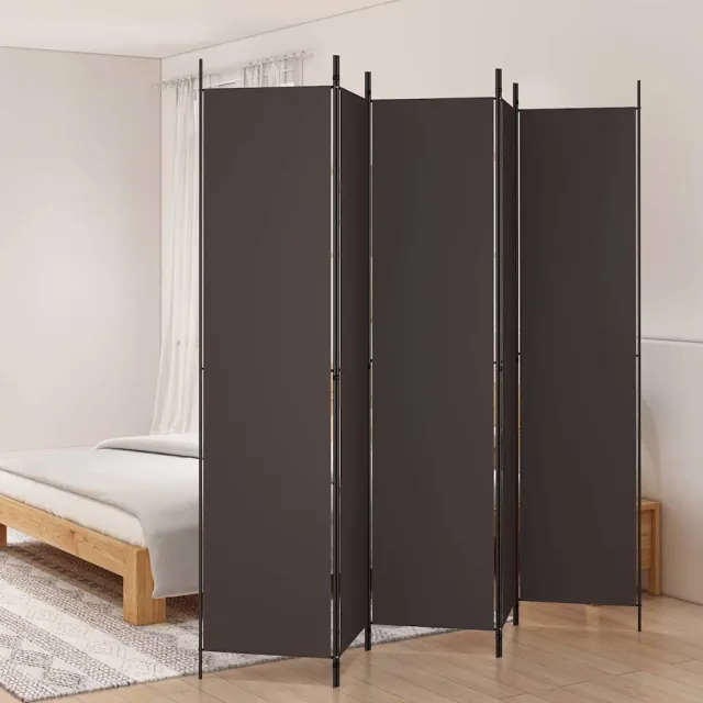vidaXL Kamerscherm met 5 panelen 250x220 cm stof bruin, foto 2