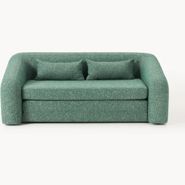 Westwing Collection Bouclé slaapbank Eliot (2-zits) Groen