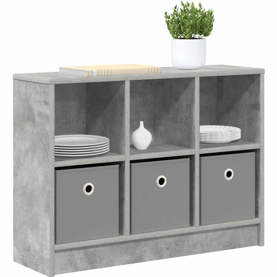 vidaXL Dressoir Beton Grijs 73,5 x 22,5 x 53,5 cm, foto 3