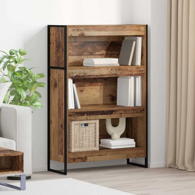 vidaXL Boekenkast 80 x 30 x 121 cm Bewerkt hout Oud Hout bruin, foto 2