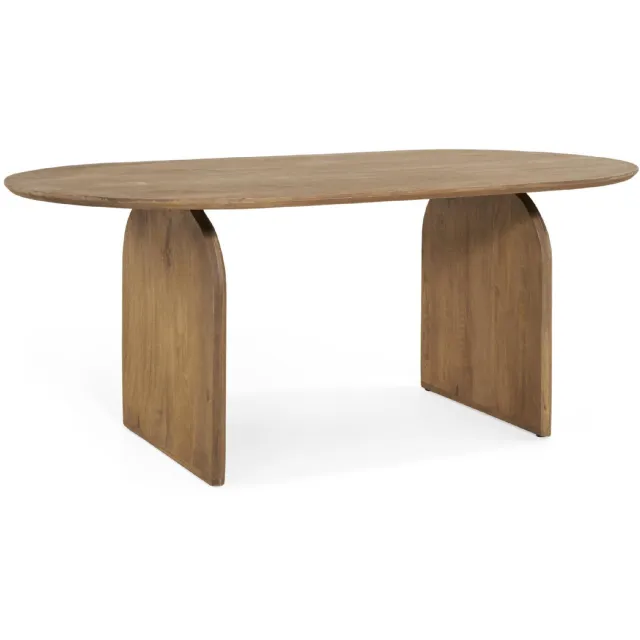 Nest of Nora Eettafel Eira - Mangohout Eetkamertafel 180x100 cm - Ovaal - Naturel Beige