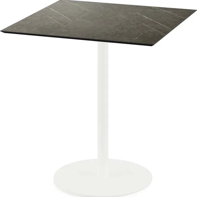 Giga Meubel Tafelpoot Wit - Laag - 45x45x72cm - Urban Zwart