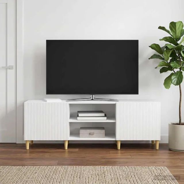 vidaXL TV-kast Hoogglans Wit 150 x 31 x 50 cm Bewerkt hout, foto 2
