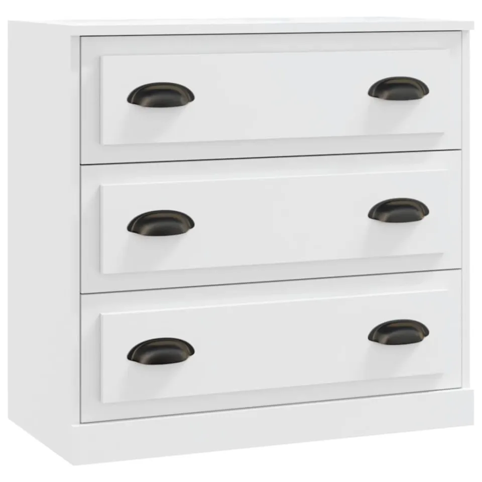vidaXL Dressoirs 2 st bewerkt hout wit