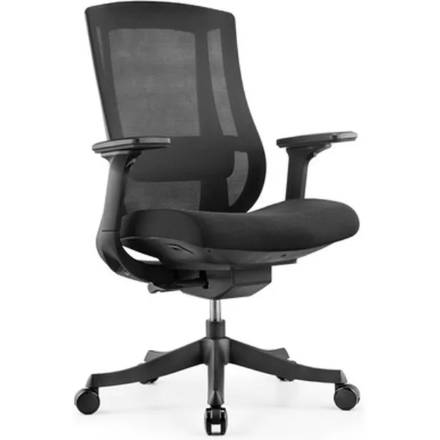 FERBOX - Kantoor & Design Yaker ergonomische bureaustoel (NIEUW) - ergonomische bureaustoel, goed instelbaar - zwart mesh - rugsteun - ergonomisch