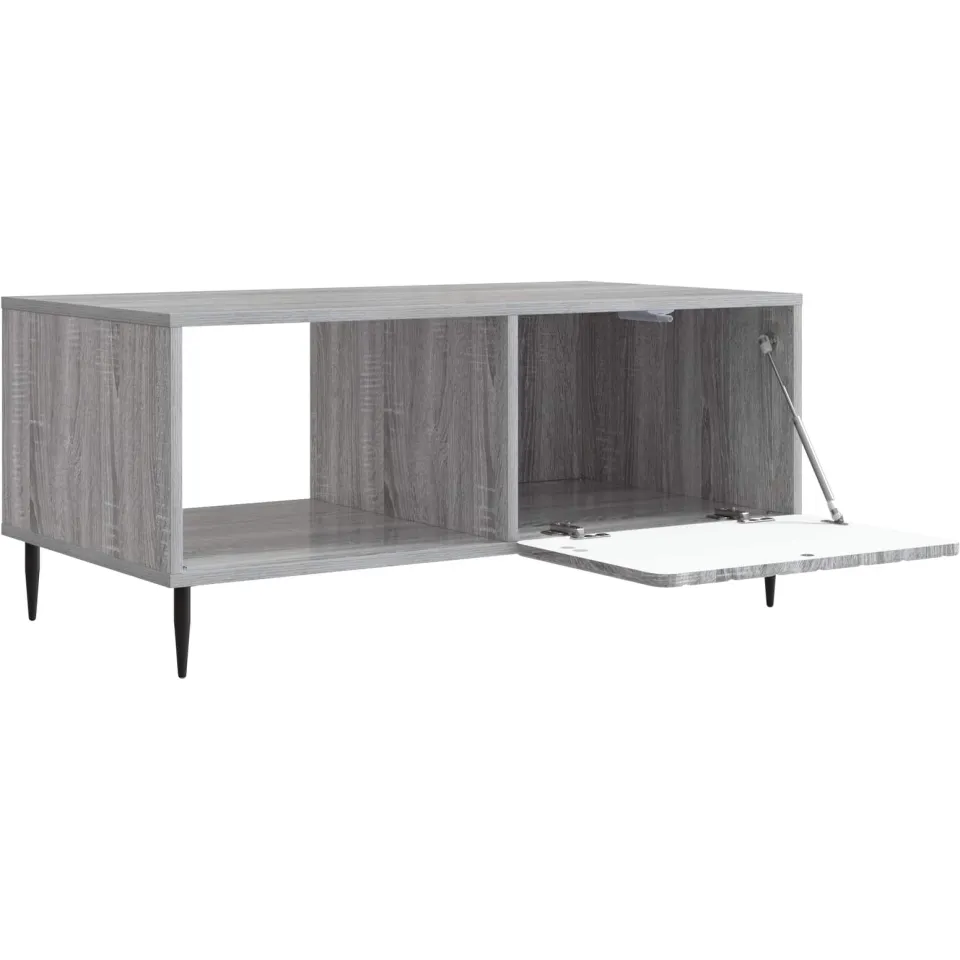 vidaXL Salontafel Grijs Sonoma 90 x 50 x 40 cm Bewerkt hout, foto 3