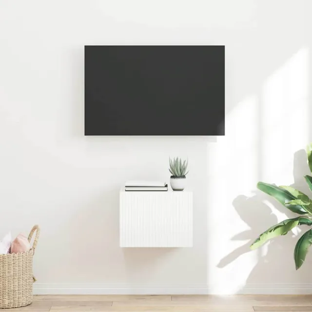 vidaXL TV Wandkast 39 x 31 x 29,5 cm Glanzend Wit Bewerkt hout