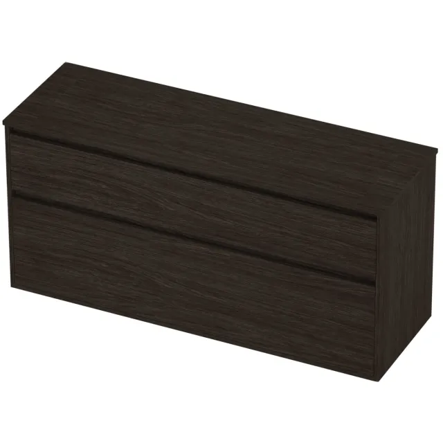 Proline Deck Badmeubelset Greeploos Asymmetrisch Kader 140x46x67 cm Mokka Oak Eiken