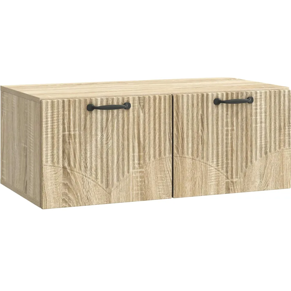 vidaXL Wandbeugel TV-kast Sonoma Eiken 78,5 x 41 x 30 cm Bewerkt hout, foto 3