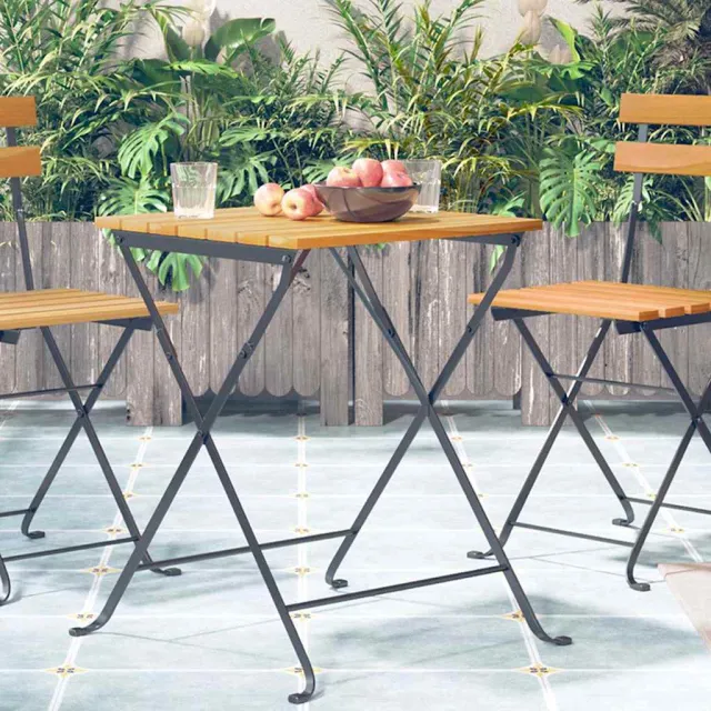 vidaXL Bistrotafel 55x54x71 cm massief acaciahout Bruin