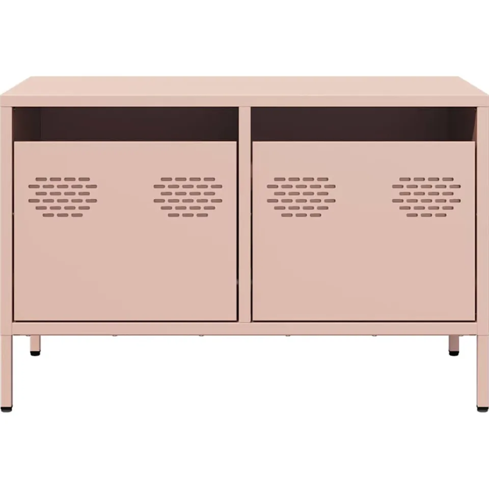 vidaXL Tv-meubel 68x39x43,5 cm koudgewalst staal roze, foto 4
