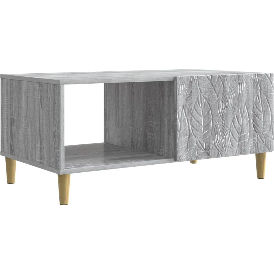 vidaXL Salontafel Grijs Sonoma 90 x 50 x 40 cm Bewerkt hout, foto 3