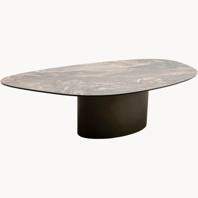 Kare Design Marmeren salontafel Paso met organische vorm Bruin