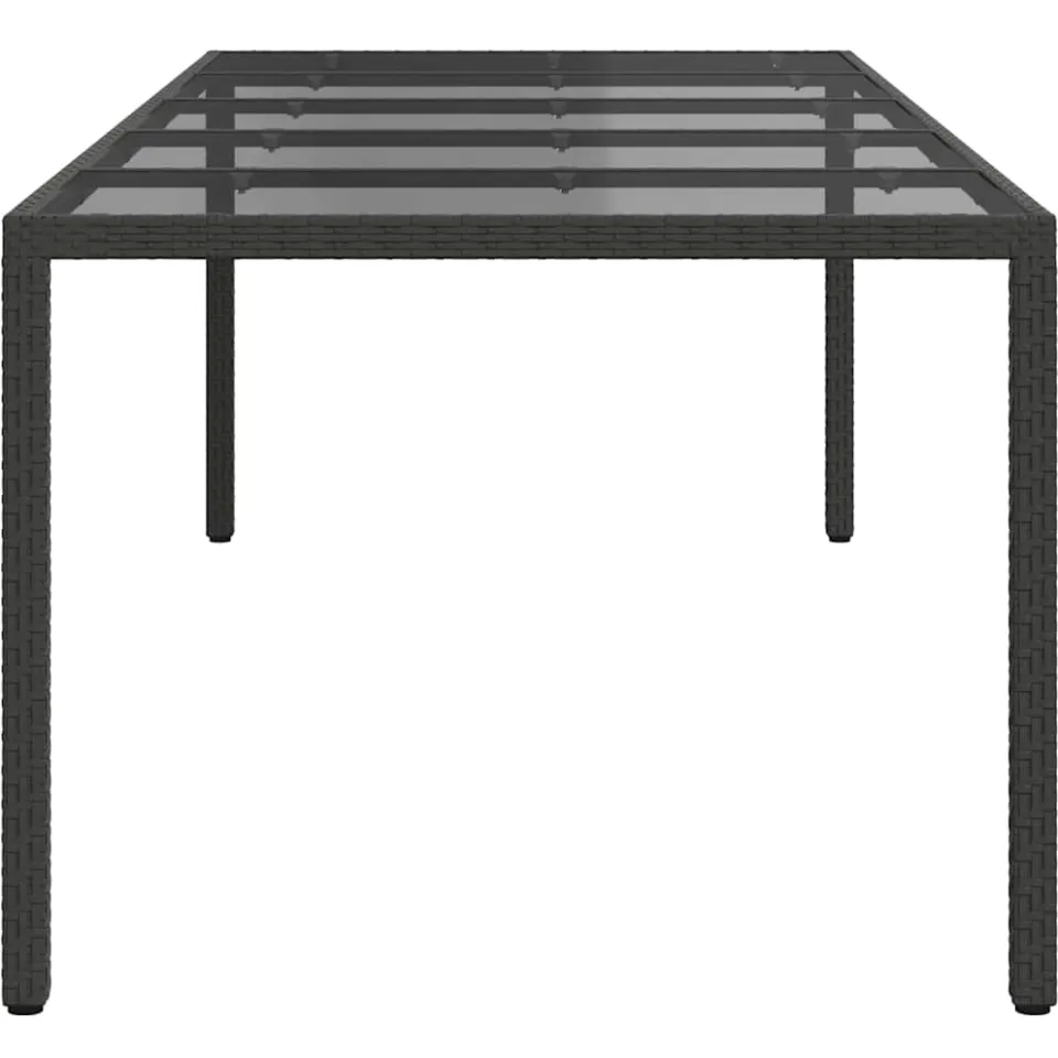vidaXL Tuinstafel Pure Zwart poly rattan, foto 4