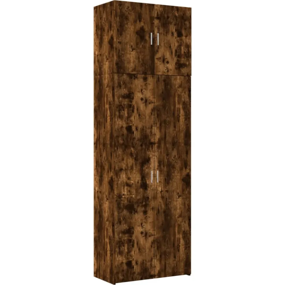 vidaXL Hoge kast 80x42,5x249 cm bewerkt hout gerookt eikenkleurig, foto 3