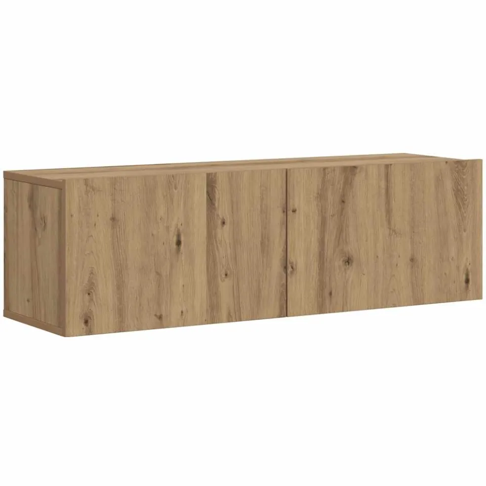 vidaXL Tv-wandmeubel 100x30x30 cm bewerkt hout artisanaal eikenkleurig Bruin