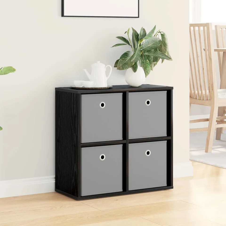 vidaXL Dressoir Zwart Eiken 59,5 x 27 x 57 cm, foto 4