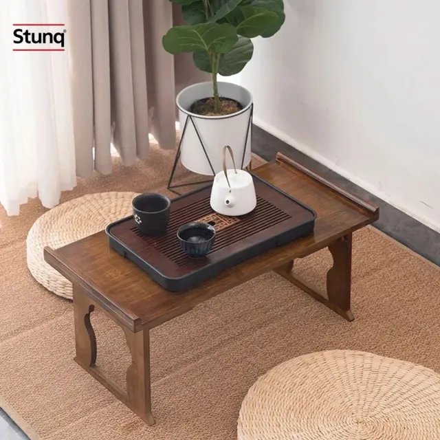 Stunq Opvouwbare Tatami erkerstoeltafel in hout, 70 cm Bruin