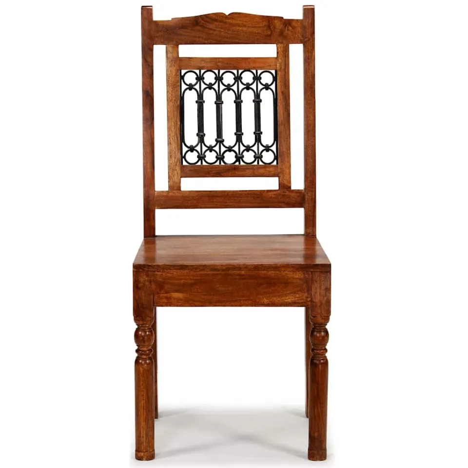vidaXL Eetkamerstoelen 2 st klassiek hout met honingafwerking bruin, foto 2