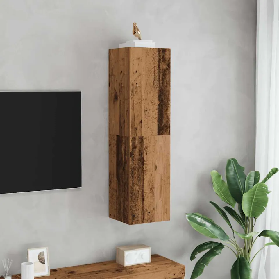 vidaXL Tv-meubel 30,5x30x110 cm bewerkt hout oud houtkleurig bruin, foto 2