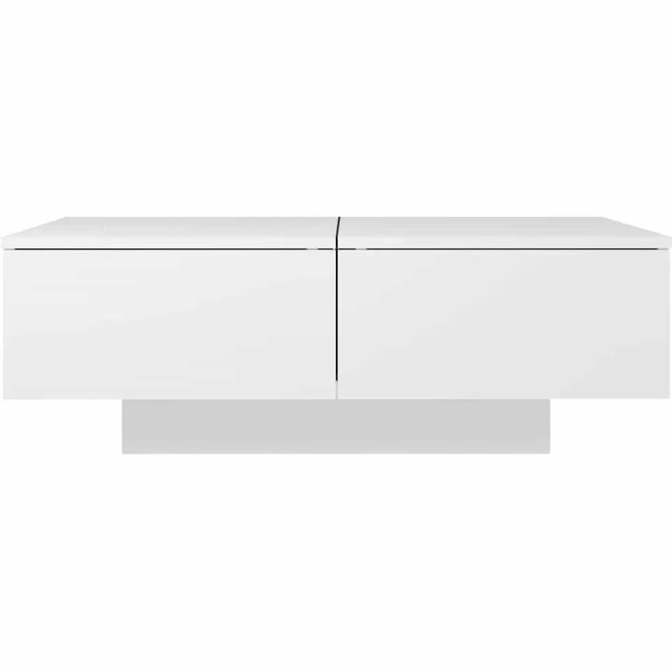 vidaXL Salontafel 90x60x31 cm bewerkt hout wit, foto 2