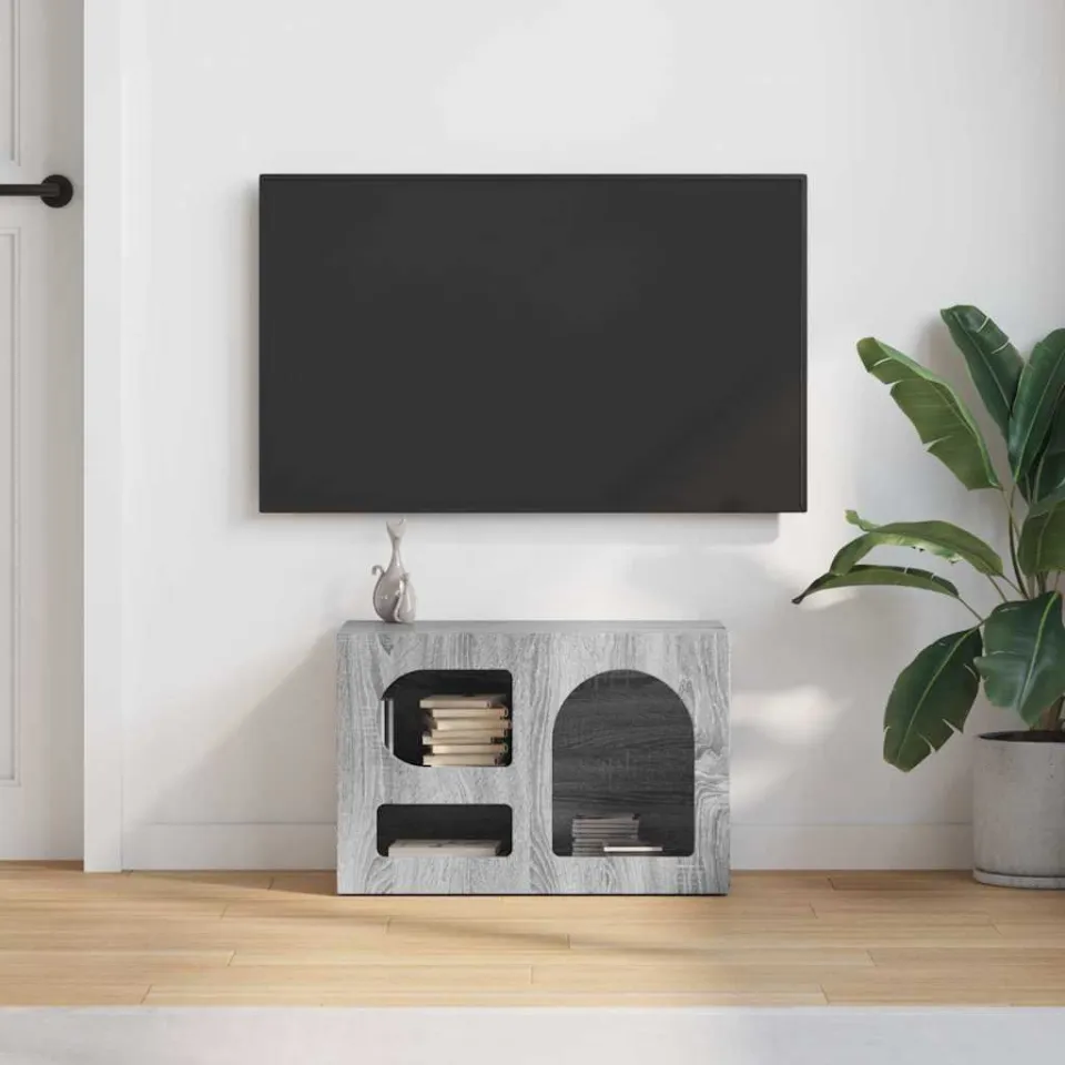vidaXL TV-kast ELST 60 x 35 x 40 cm Grijs Sonoma Bewerkt hout, foto 3