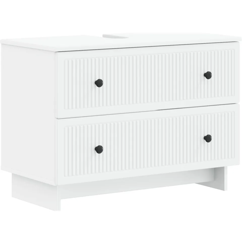 vidaXL Badkamer wastafelkast EDE Wit 82 x 41 x 59 cm Bewerkt hout, foto 3