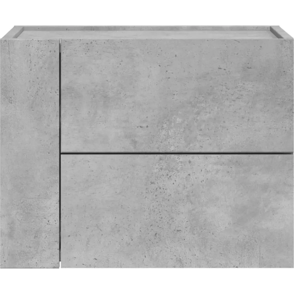 vidaXL Nachtkastjes 2 st wandgemonteerd 45x30x35 cm betongrijs grijs, foto 4
