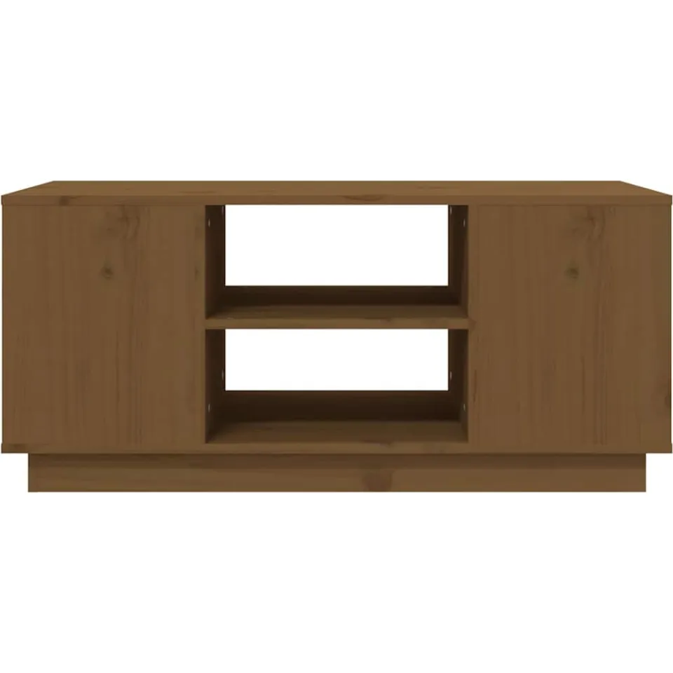 vidaXL Salontafel 90x49x40,5 cm massief grenenhout honingbruin
