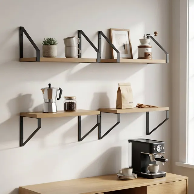 vidaXL Wandschappen 4 st Artisanaal eiken 30 x 16 x 15,5 cm Bruin