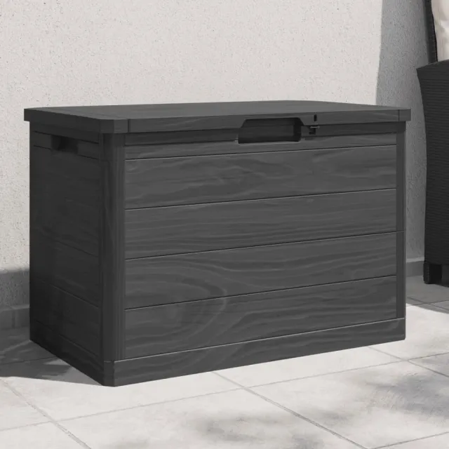vidaXL Kussenbox 77,5x44,5x53 cm polypropeen antracietkleurig, foto 2