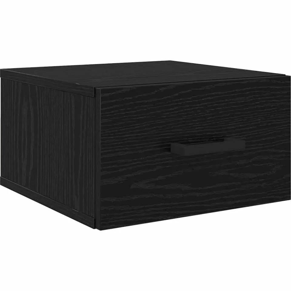vidaXL Nachtkastje Zwart eiken 35 x 35 x 20 cm Bewerkt hout, foto 3