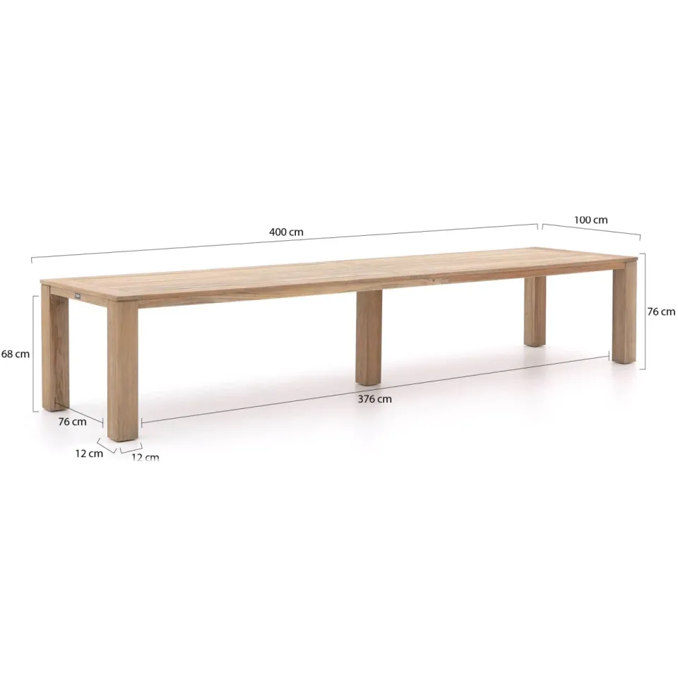 Intenso Furniture Intenso Adriano/ROUGH-X 400cm dining tuinset 11-delig bruin, foto 3