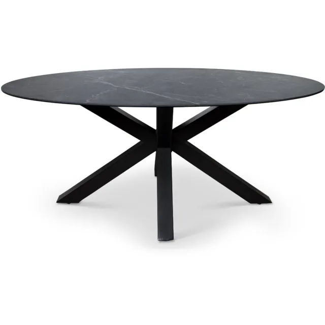 Milton & Oldbrook Eettafel 180 cm Avila Keramiek Zwart
