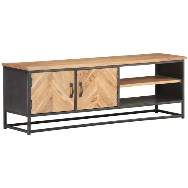vidaXL Tv-meubel 120x30x40 cm massief acaciahout Bruin