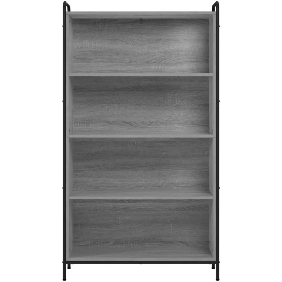vidaXL Boekenkast 55,5 x 33 x 174 cm Bewerkt hout Grijs Sonoma