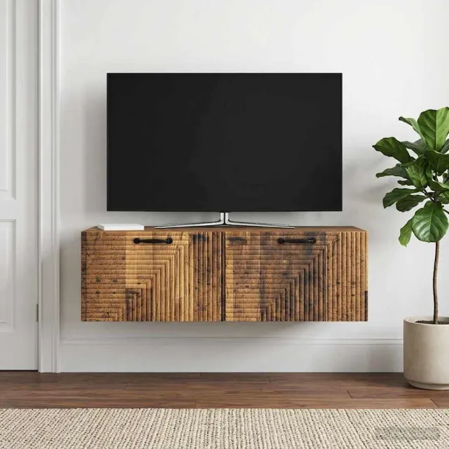 vidaXL Wandbeugel TV-kast Oud hout 98 x 41 x 30 cm Bewerkt hout bruin, foto 2