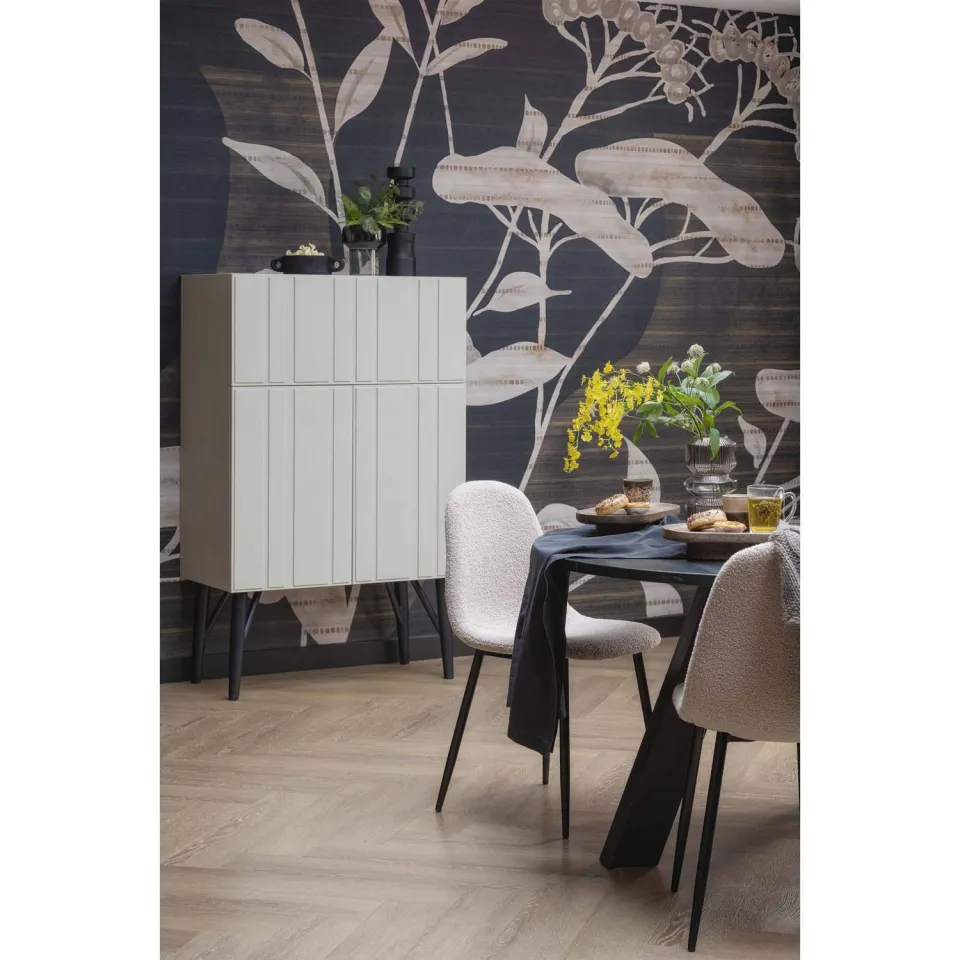 WOOOD Rhonda Eettafel Ø120 CM - Eiken - Bordeauxrood - 75x129x129, foto 2