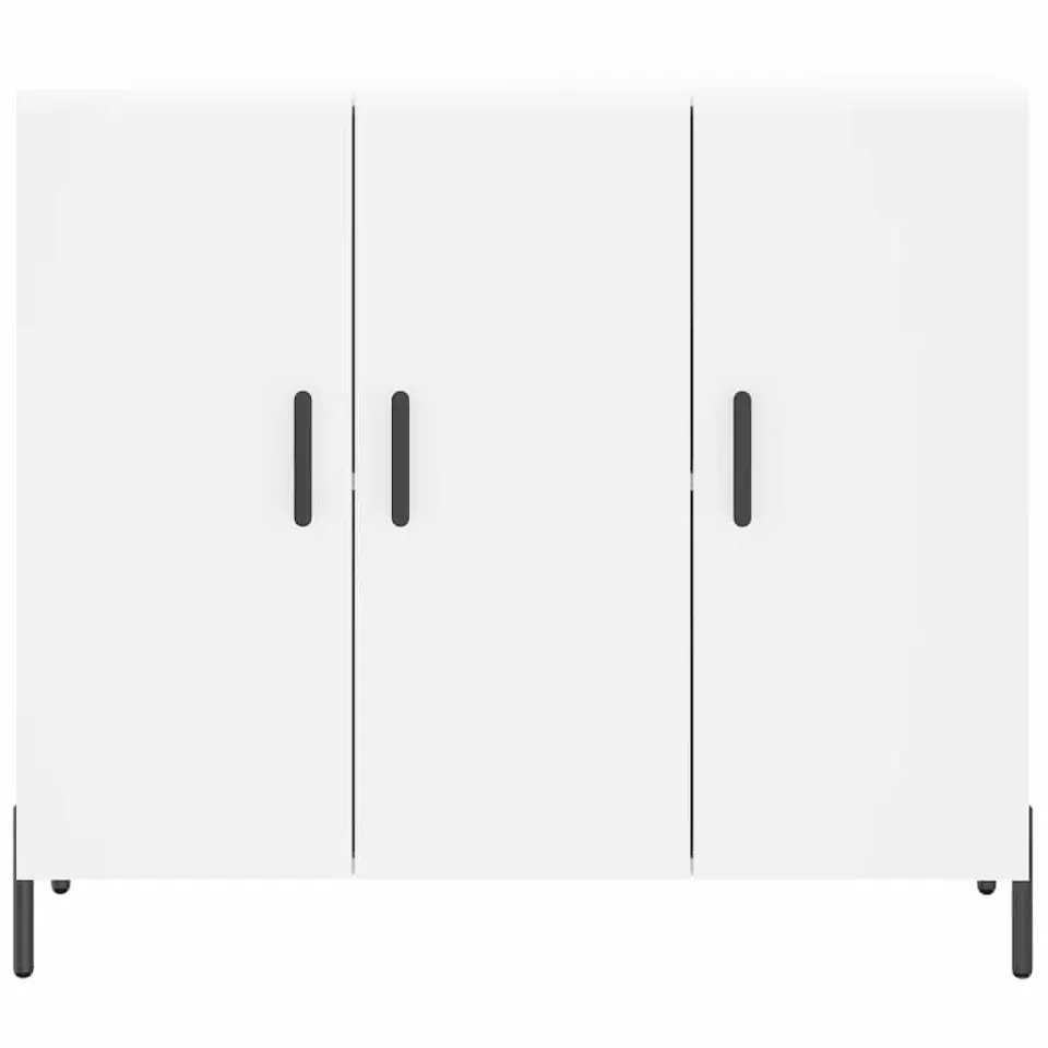 vidaXL Dressoir 90x34x80 cm bewerkt hout wit, foto 4