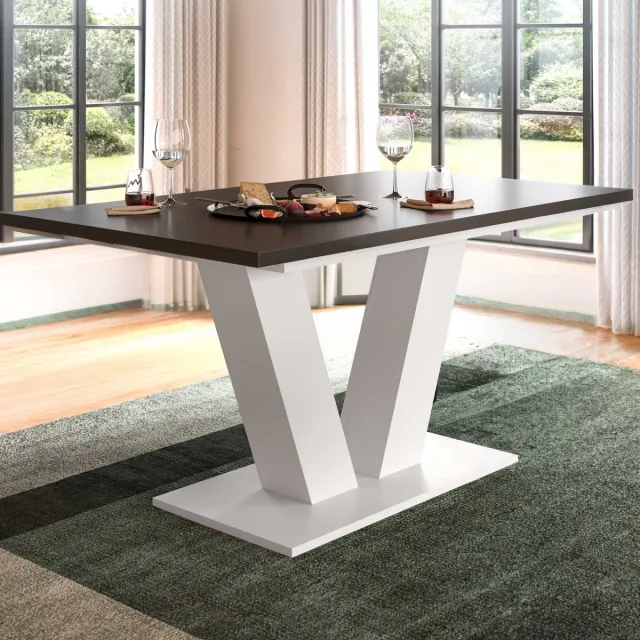 xonox Uitschuifbare Eettafel Motion Emob - 150-190x76x90 Cm - Wit & Grijs