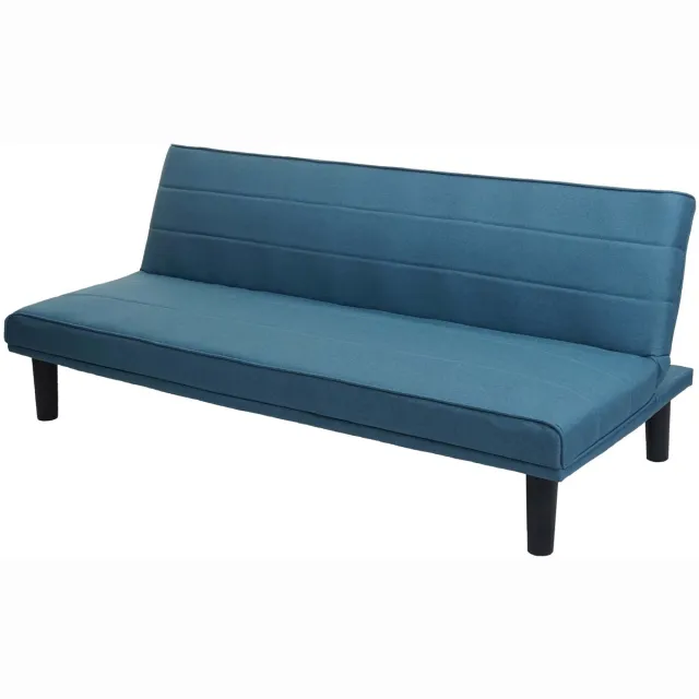 MCW Slaapbank MCW-J17, bank uitklapbare slaapbank logeerbed, slaapfunctie stof/textiel 165cm ~ turquoise-blauw